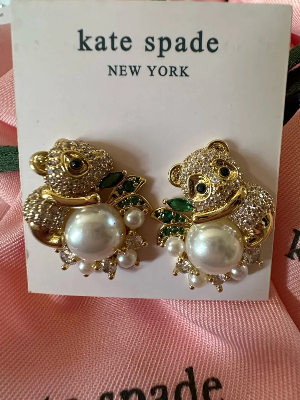 RARE Kate Spade polar bear earrings NEW
